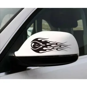 2Pcs Flames Stickers (Black)