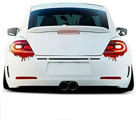 2Pcs Red Blood Stickers For Car Backlight,