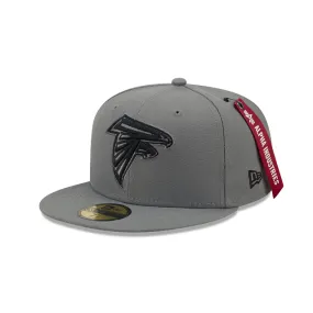 Alpha Industries X Atlanta Falcons Gray 59FIFTY Fitted Hat