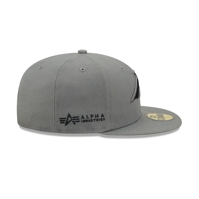 Alpha Industries X Carolina Panthers Gray 59FIFTY Fitted Hat