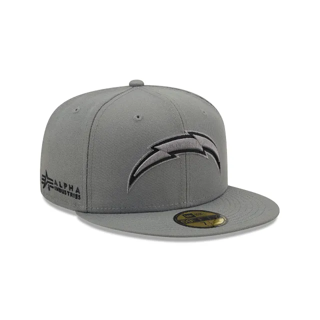 Alpha Industries X Los Angeles Chargers Gray 59FIFTY Fitted Hat