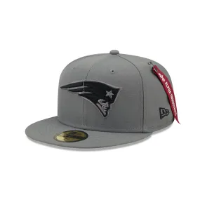 Alpha Industries X New England Patriots Gray 59FIFTY Fitted Hat