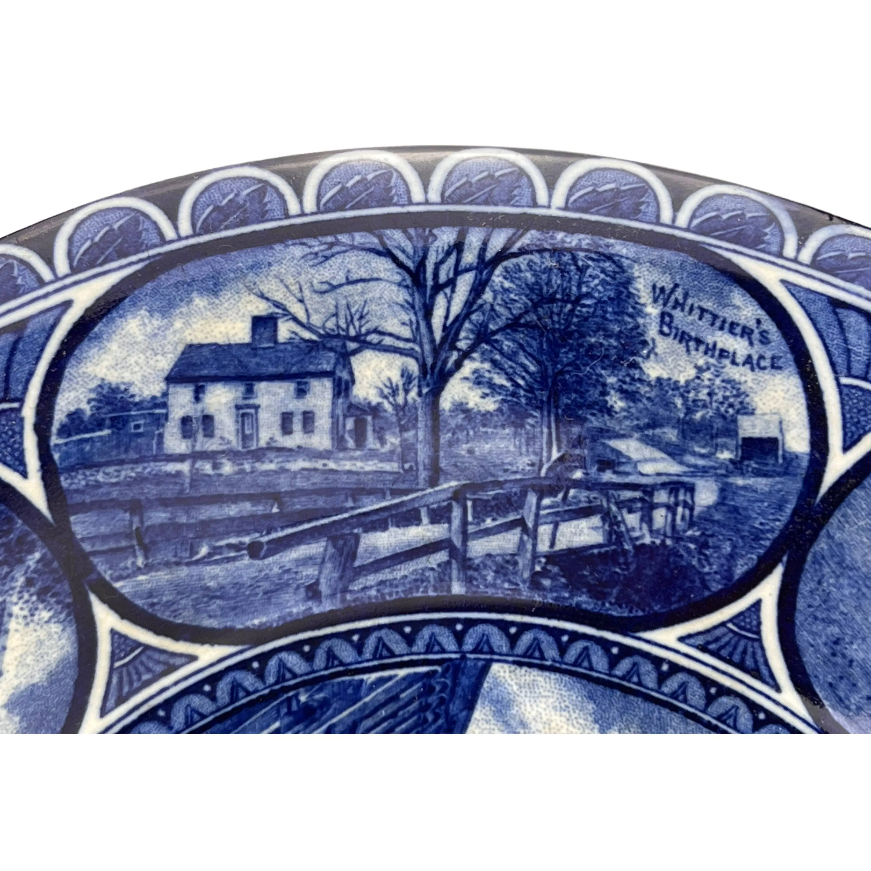 Antique Rowland & Marsellus Souvenir Plate Haverhill Massachusetts Blue and White Staffordshire