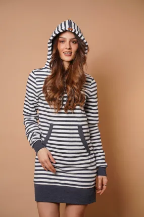 Carmen Stripe Hoodie Dress