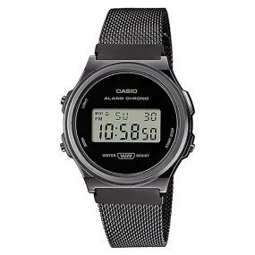 Casio Classic Black Mesh Digital Men's Watch - A171WEMB-1A