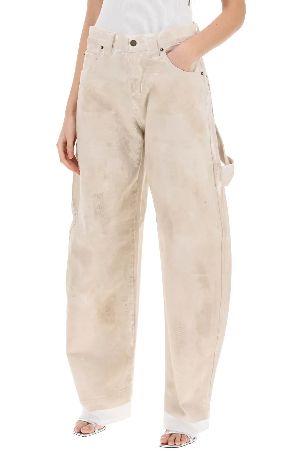 DARKPARK audrey marble-effect cargo jeans