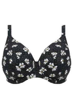 Elomi Plain Sailing Underwired Plunge Bikini, Black Daisy (ES7274)