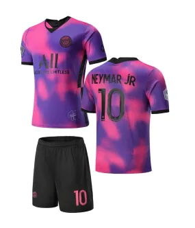 Football Jersey Paris saint Germain 4th jersey Neymar number#10 20-21 (Psg jersey / Harmony day /  Neymar shirt / soccer Jersey)