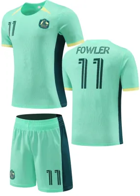 Football Jersey set Australia away 23-24 FOWLER number #11 ( Australia shirt / soccer shirt / country shirt / football shirt )