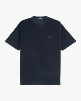 Fred Perry Relaxed Towelling Tee - Navy