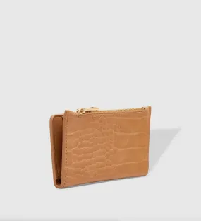 Ivy Cardholder in Croc Sand