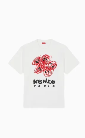 KENZO DRAWN VARSITY EMBROIDERED T-SHIRT