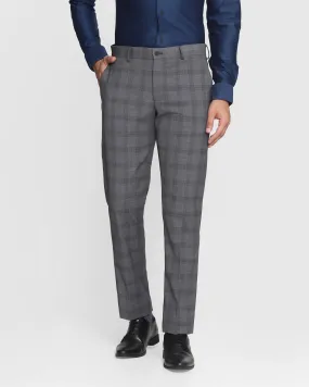 Luxe Slim Comfort B-95 Formal Charcoal Check Trouser - Martin