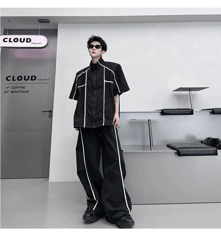 Men's Japanese Streetwear Baggy 2-Piece Set