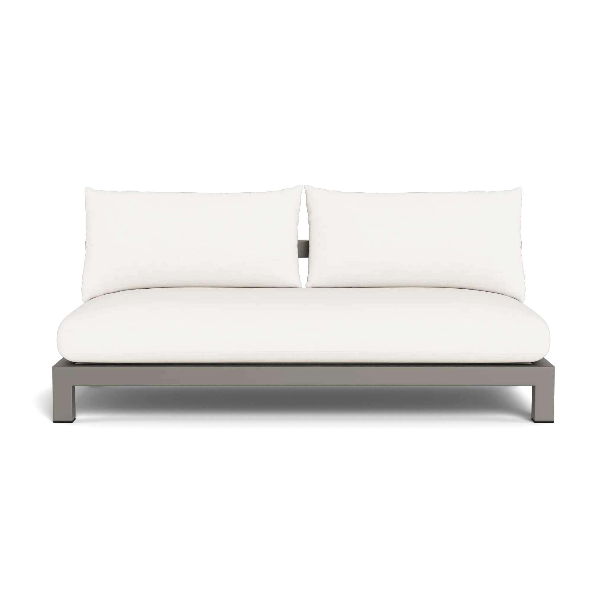 Pacific Aluminum 2 Seat Armless Sofa