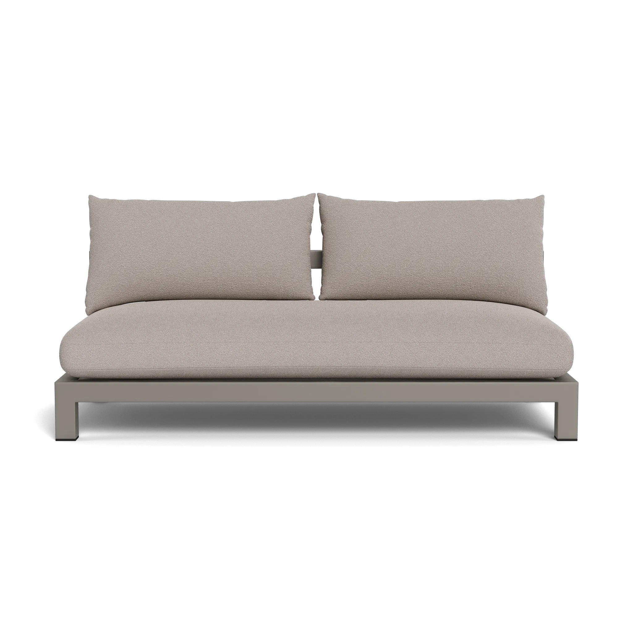 Pacific Aluminum 2 Seat Armless Sofa