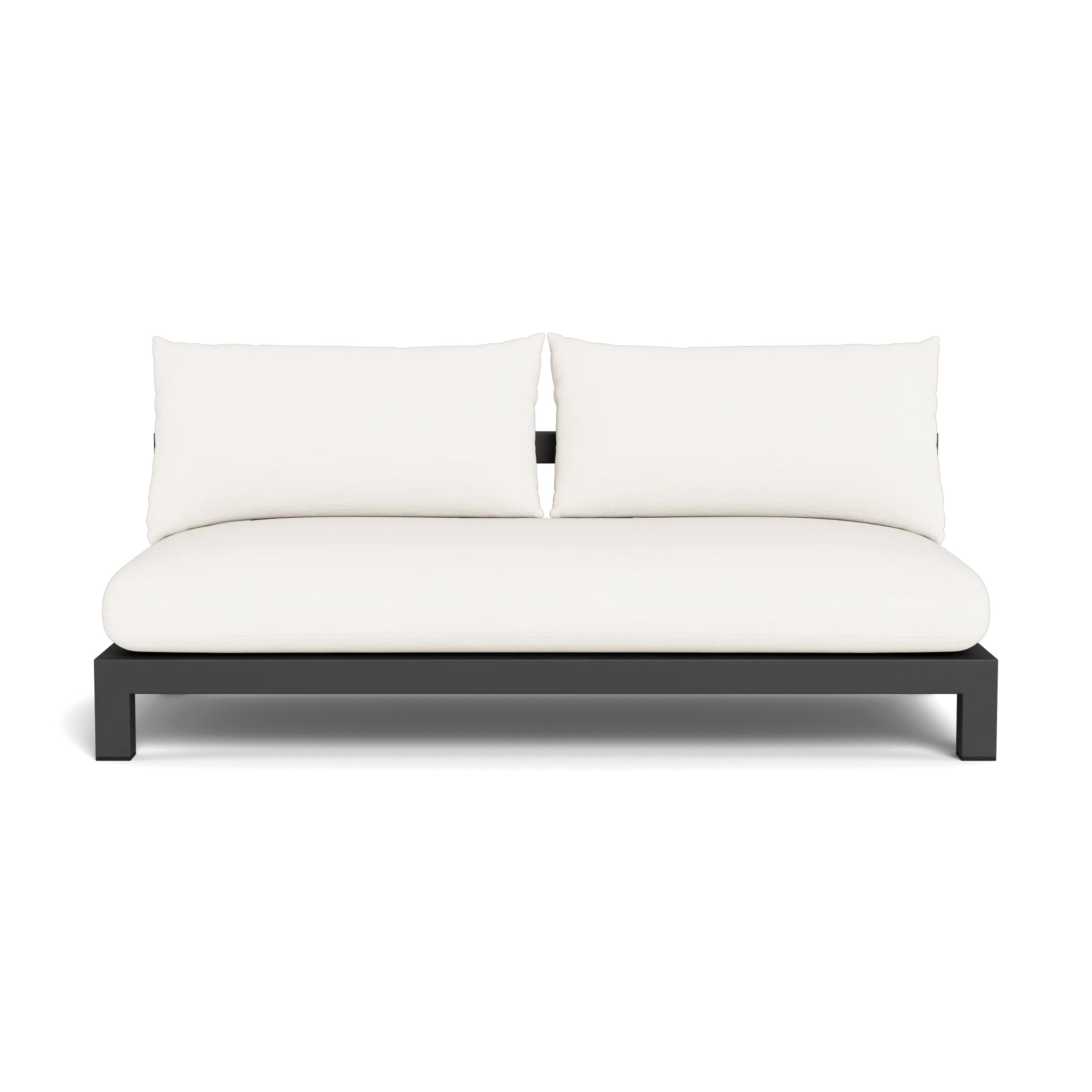 Pacific Aluminum 2 Seat Armless Sofa