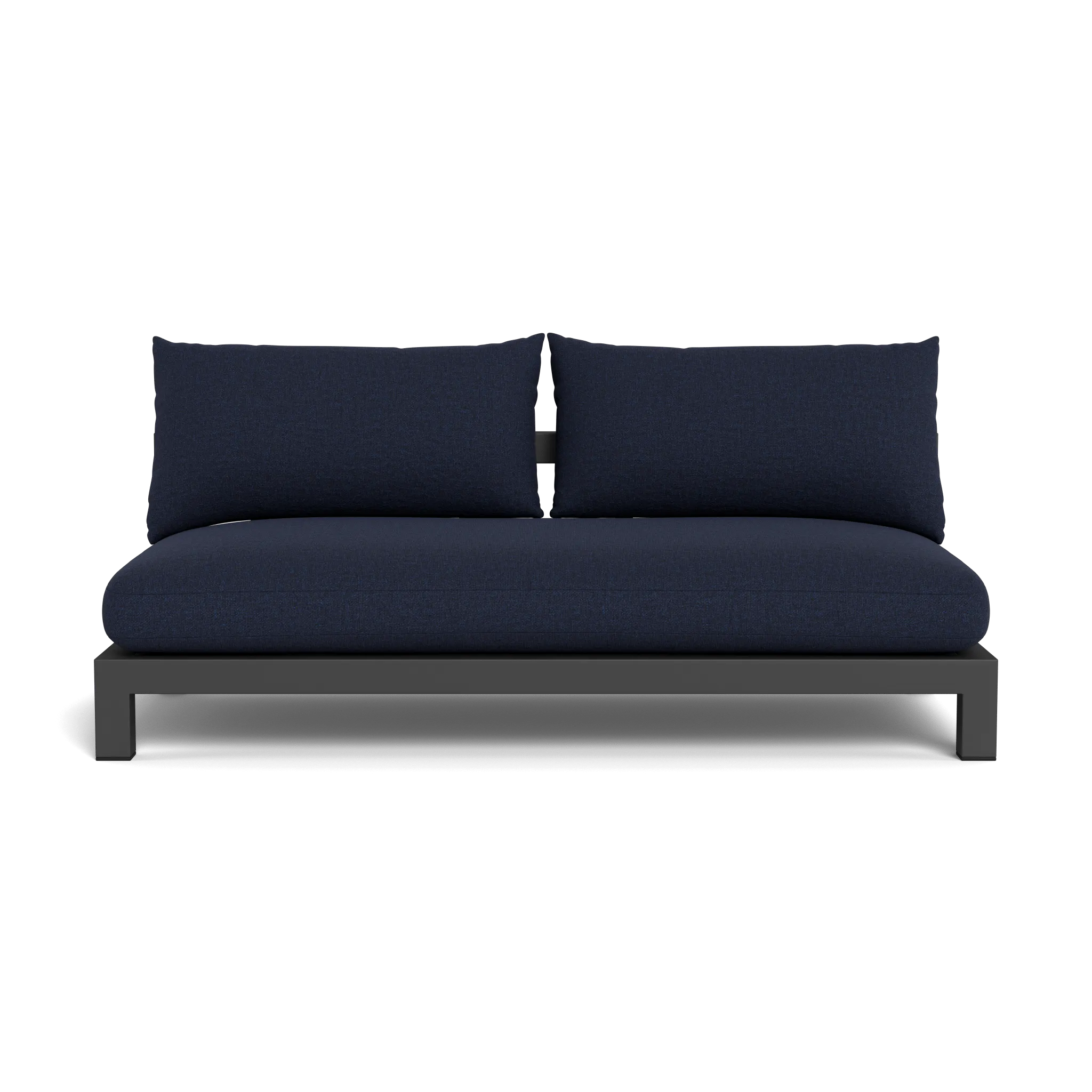 Pacific Aluminum 2 Seat Armless Sofa