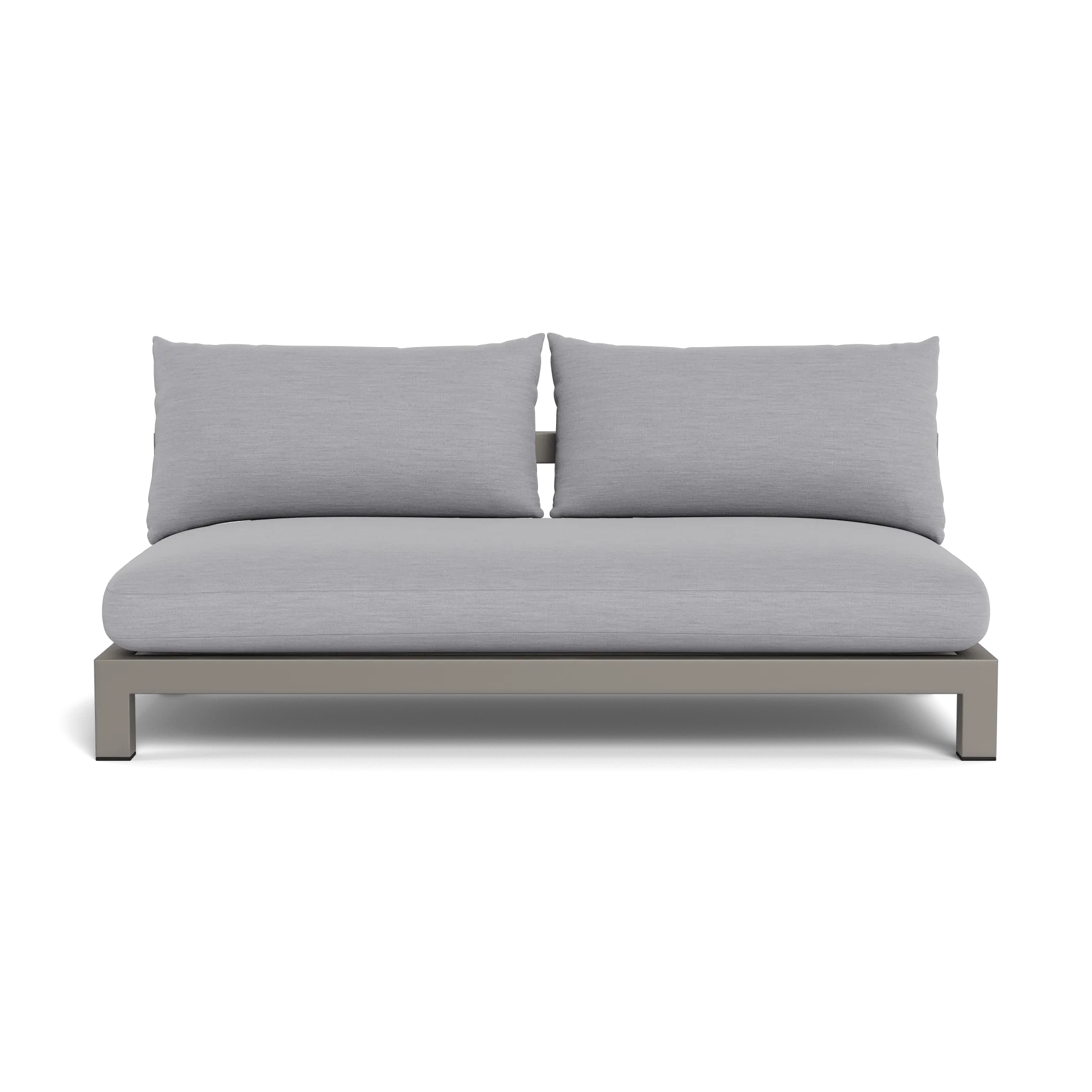 Pacific Aluminum 2 Seat Armless Sofa