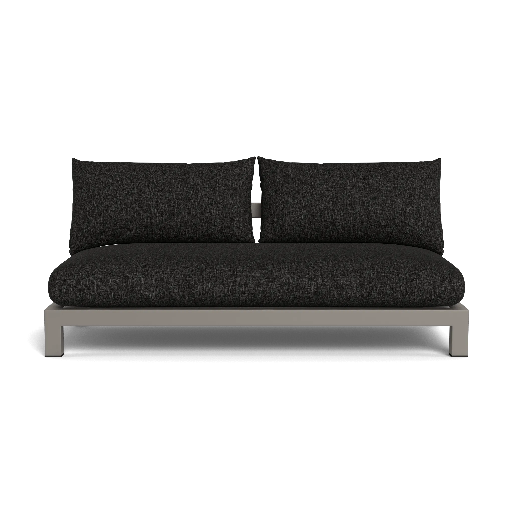 Pacific Aluminum 2 Seat Armless Sofa