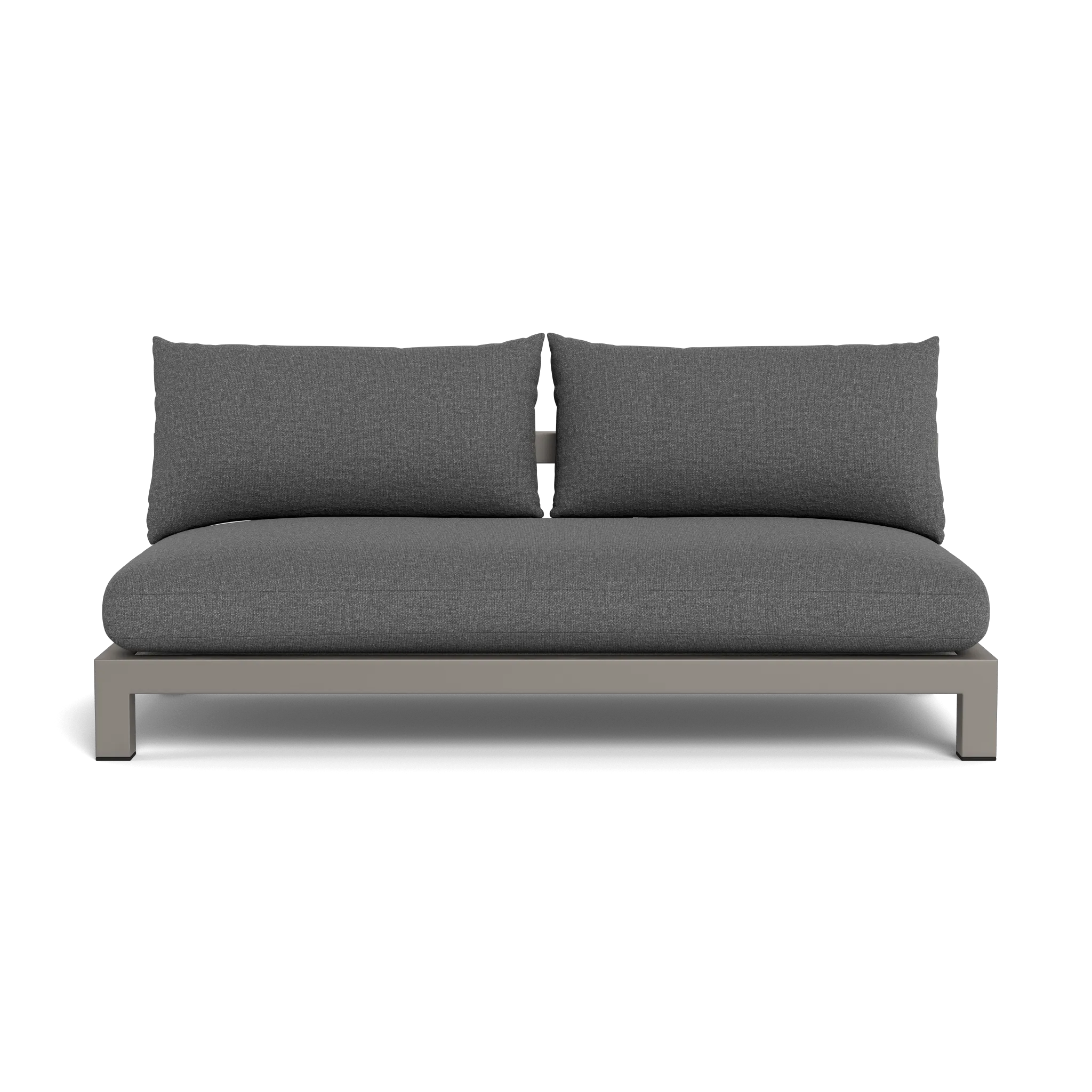 Pacific Aluminum 2 Seat Armless Sofa