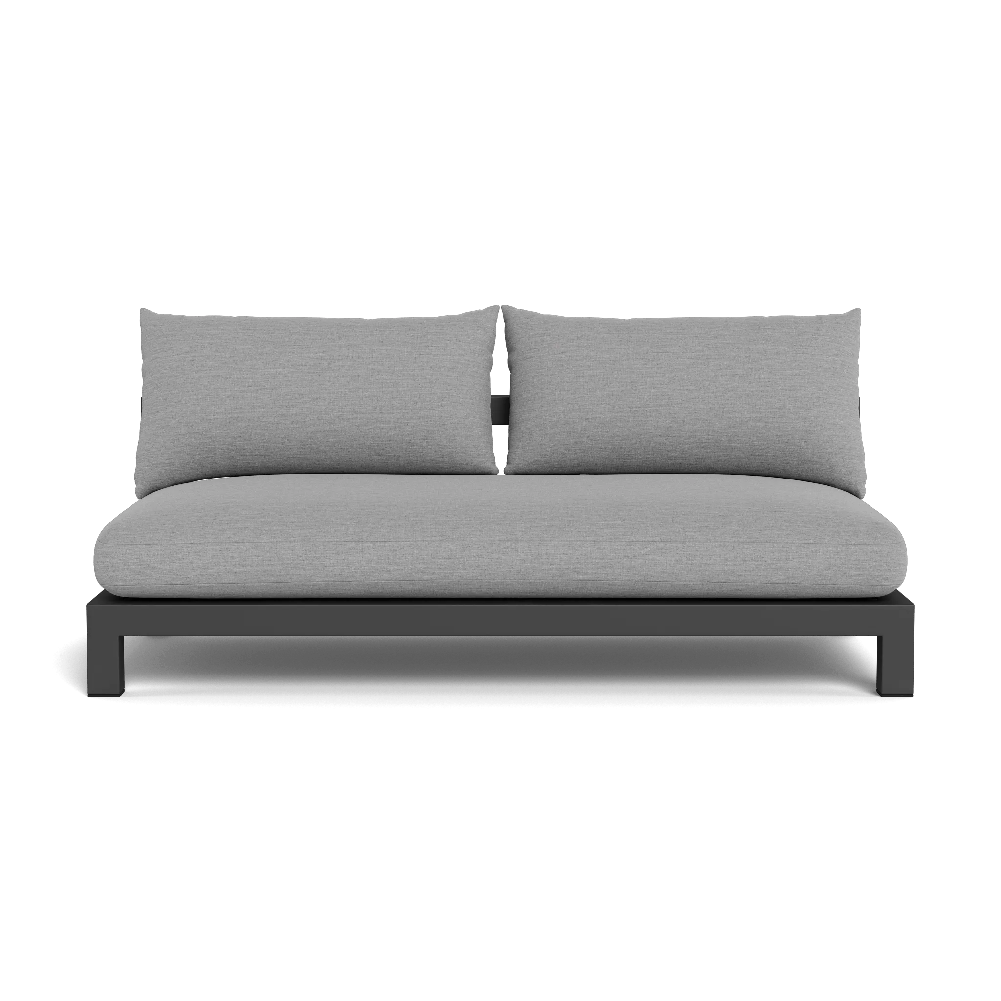 Pacific Aluminum 2 Seat Armless Sofa