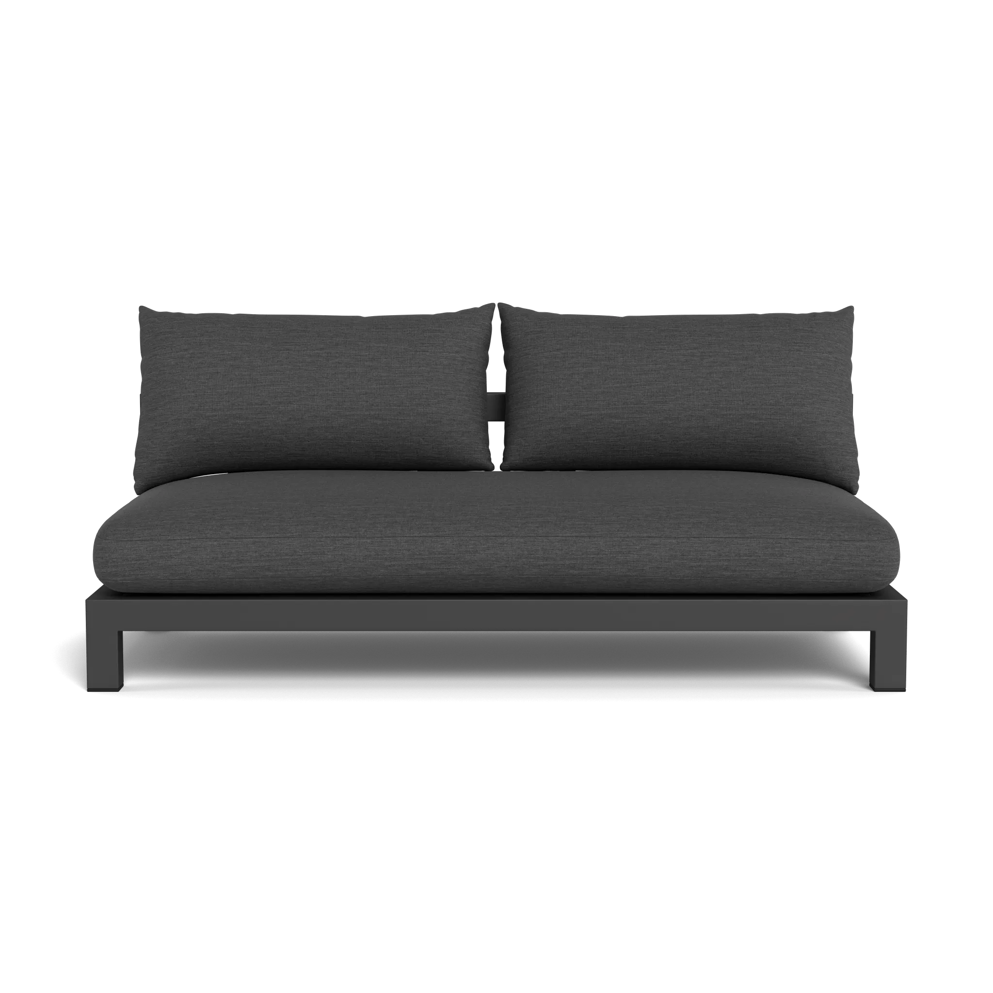 Pacific Aluminum 2 Seat Armless Sofa