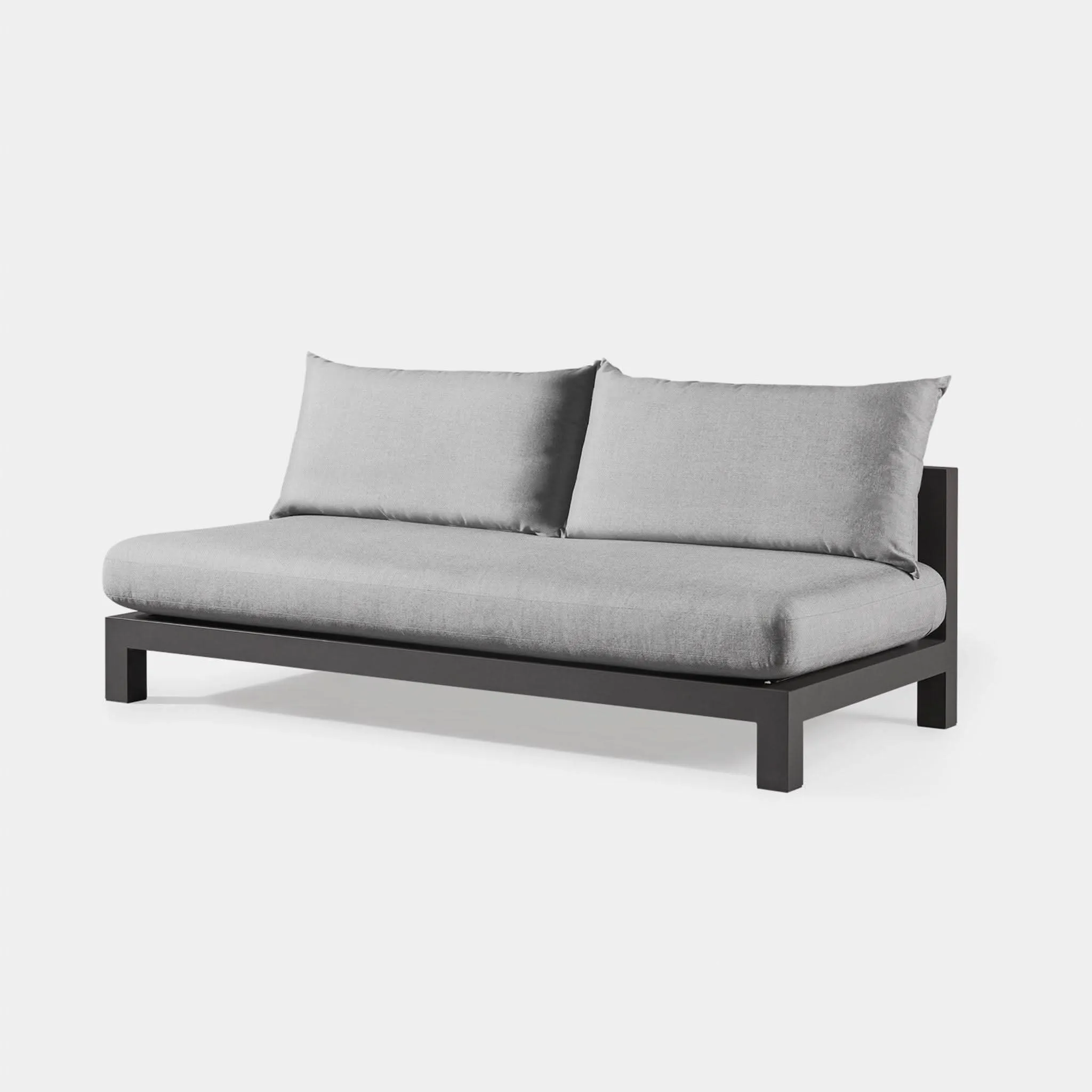 Pacific Aluminum 2 Seat Armless Sofa