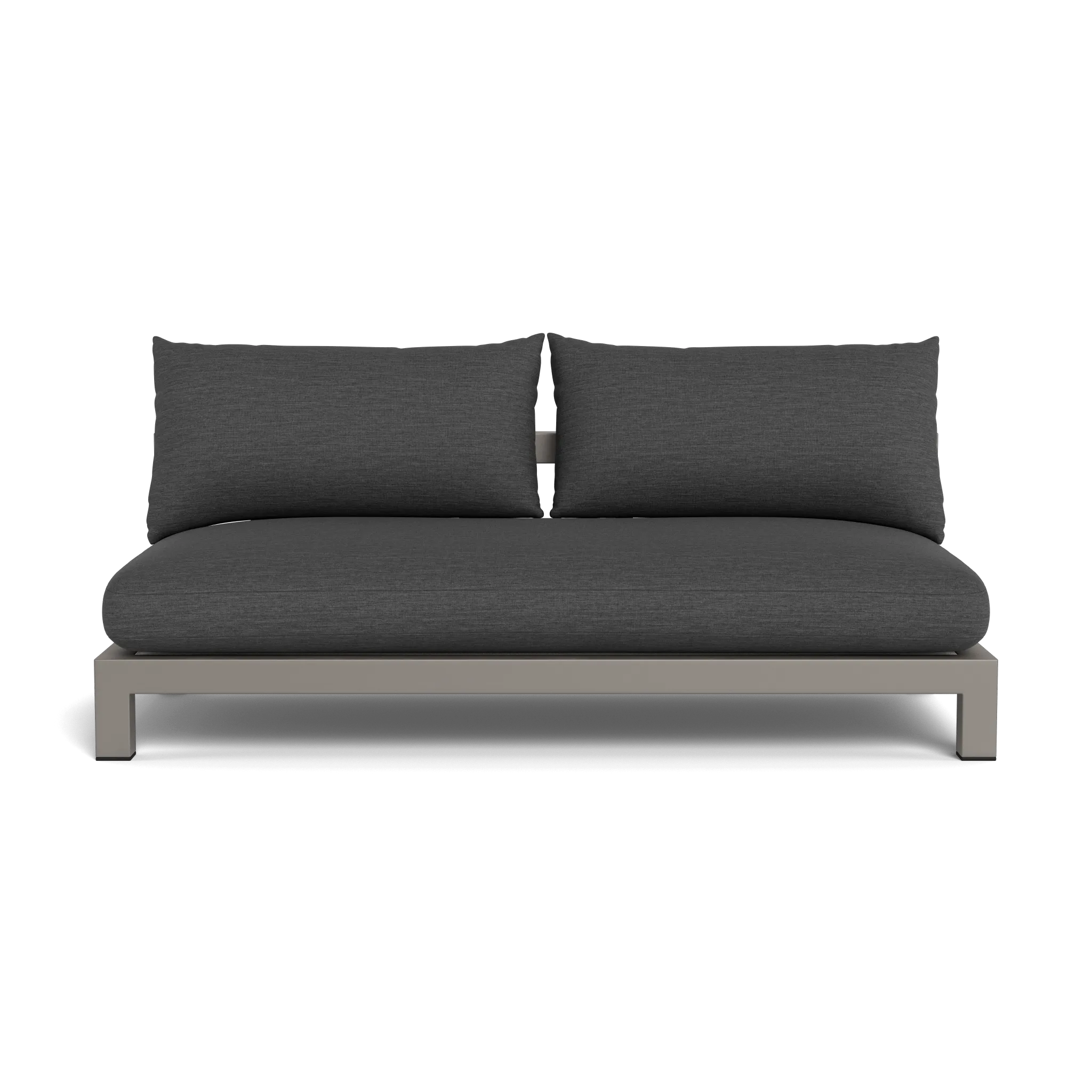 Pacific Aluminum 2 Seat Armless Sofa