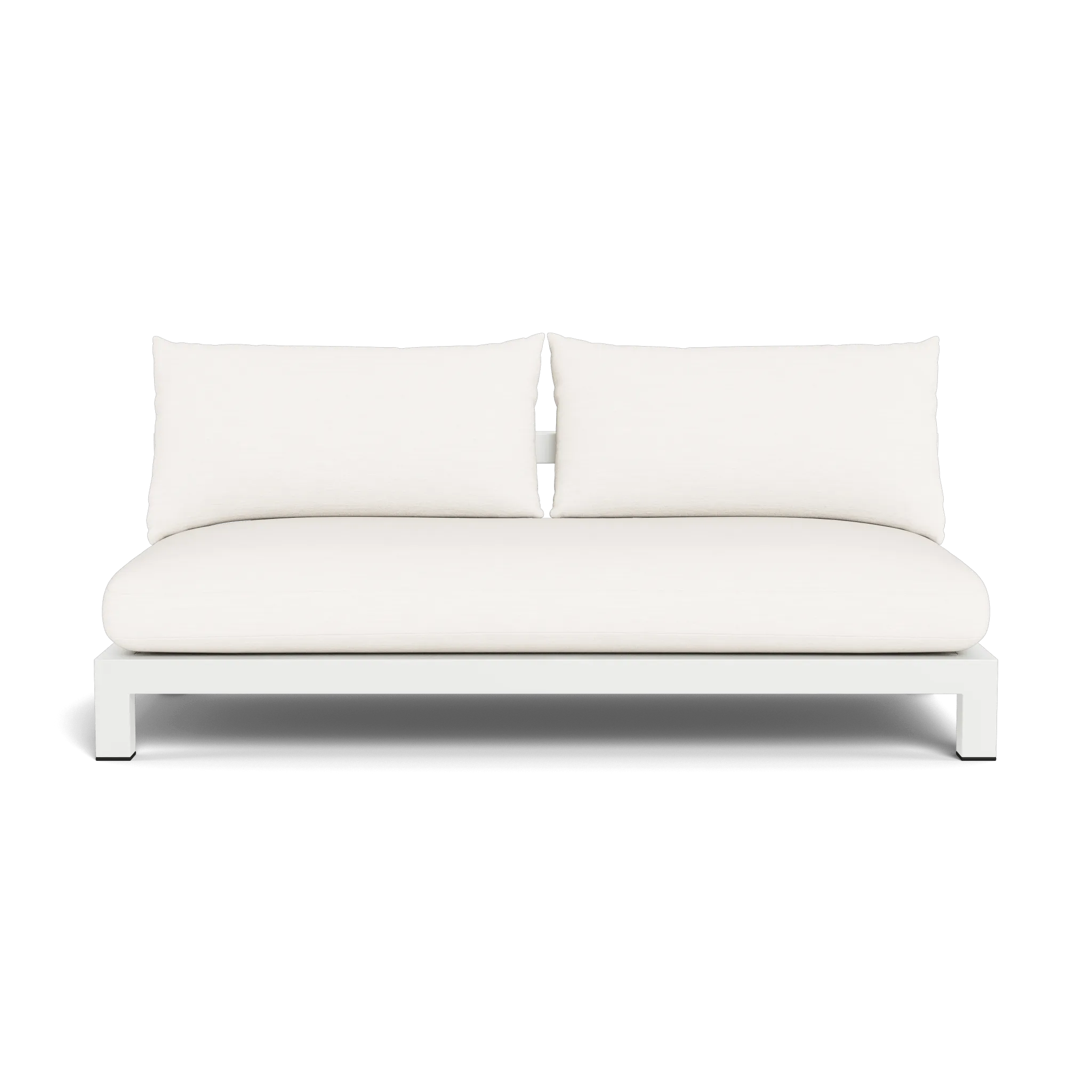 Pacific Aluminum 2 Seat Armless Sofa