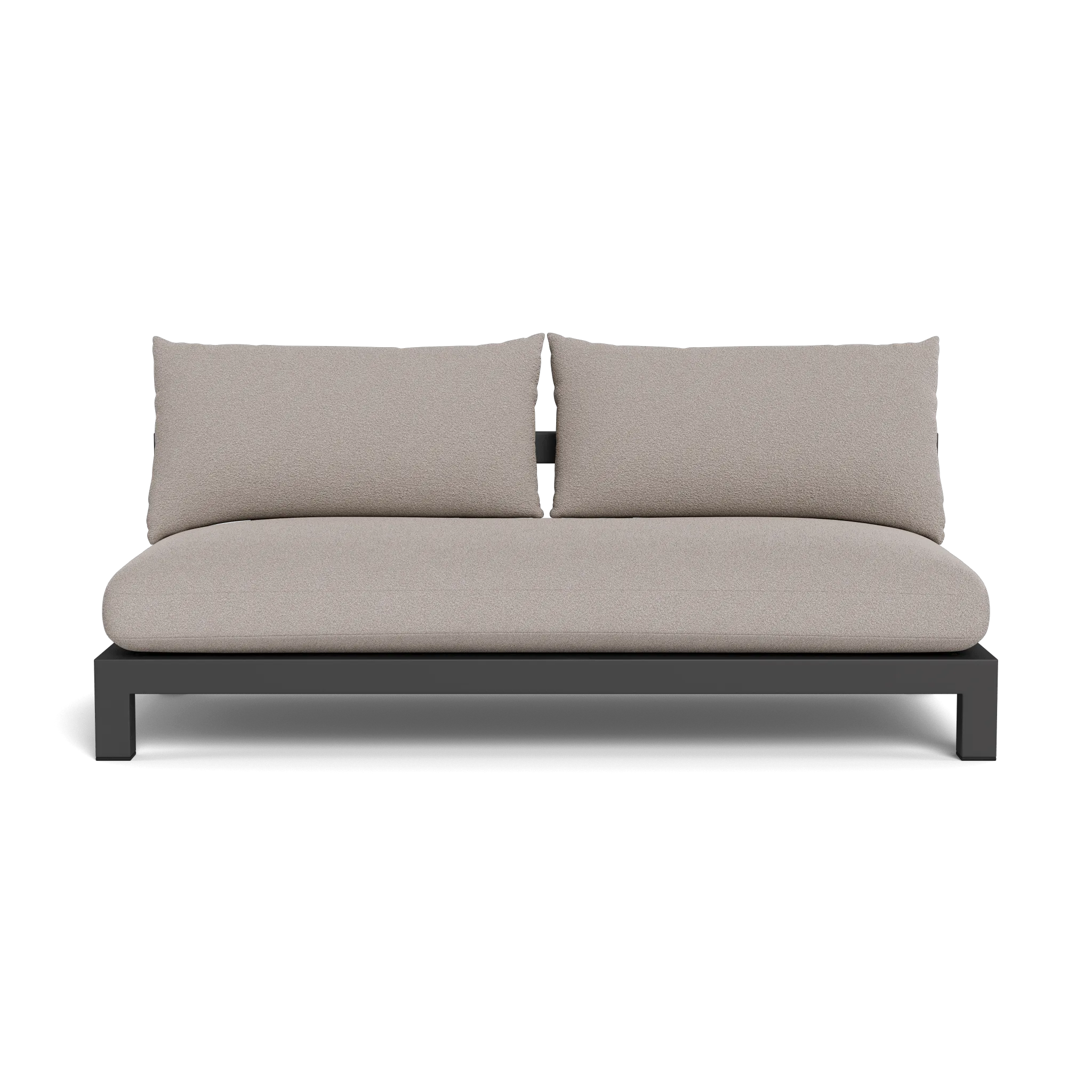 Pacific Aluminum 2 Seat Armless Sofa