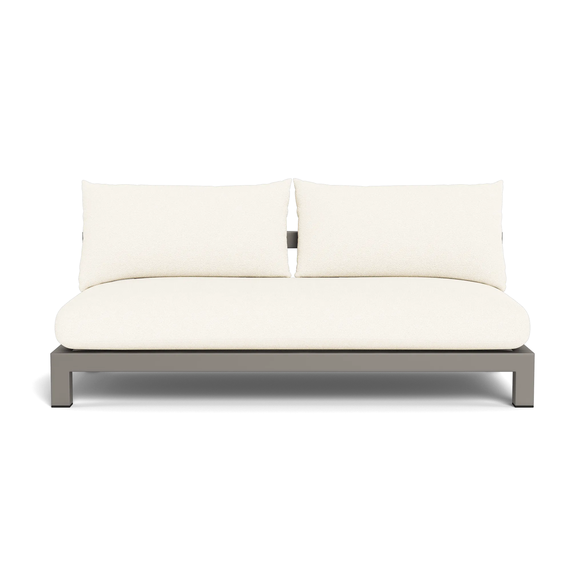 Pacific Aluminum 2 Seat Armless Sofa