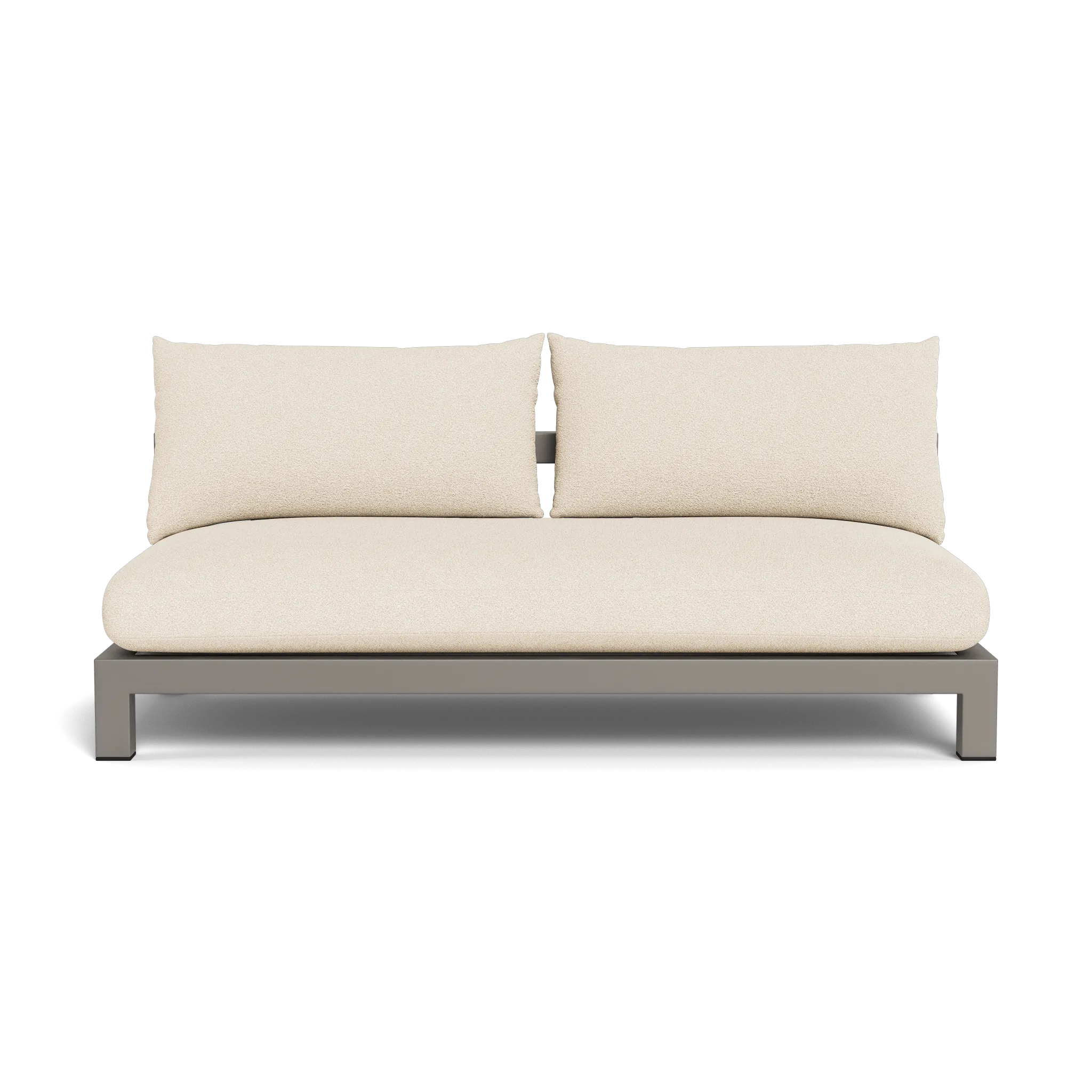 Pacific Aluminum 2 Seat Armless Sofa