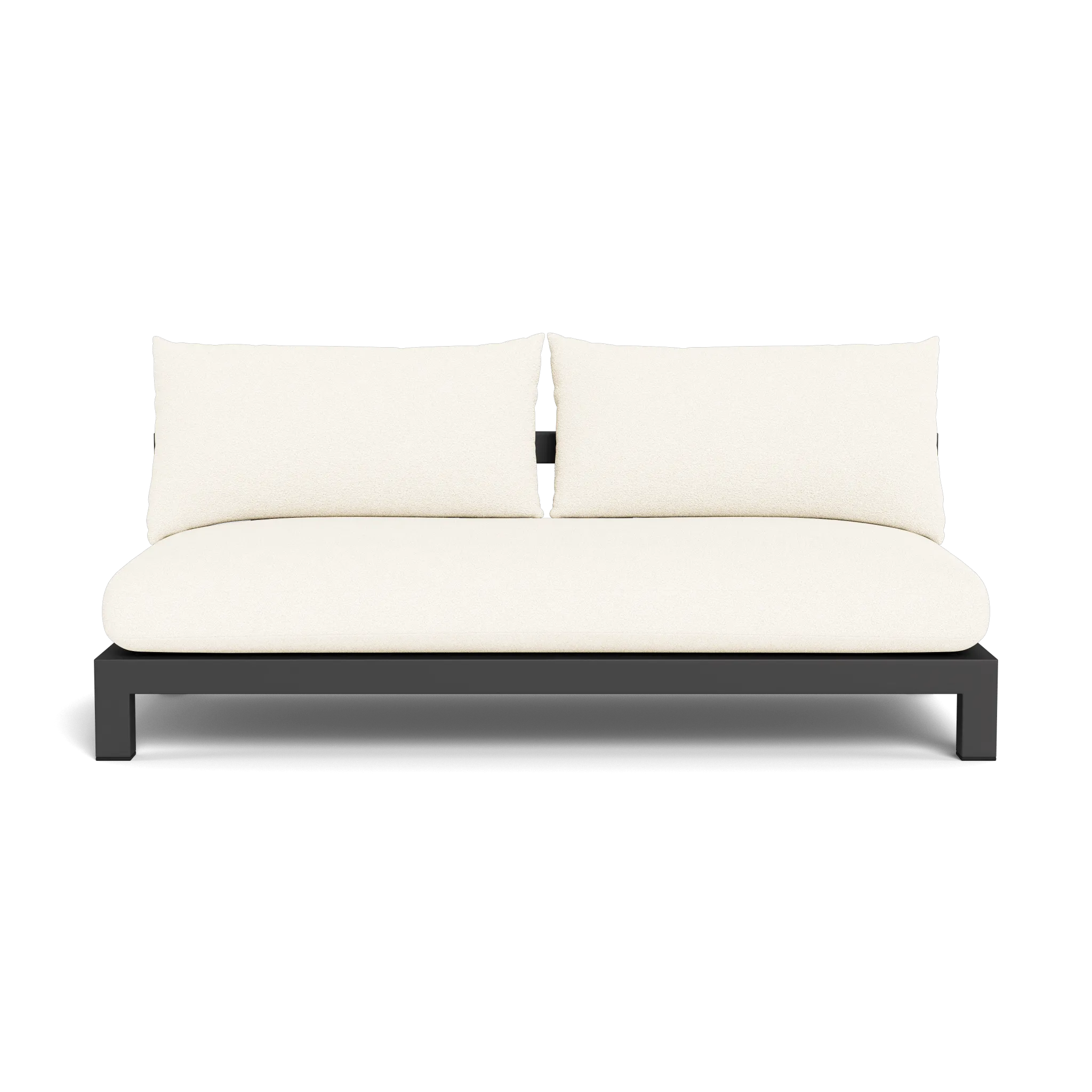 Pacific Aluminum 2 Seat Armless Sofa