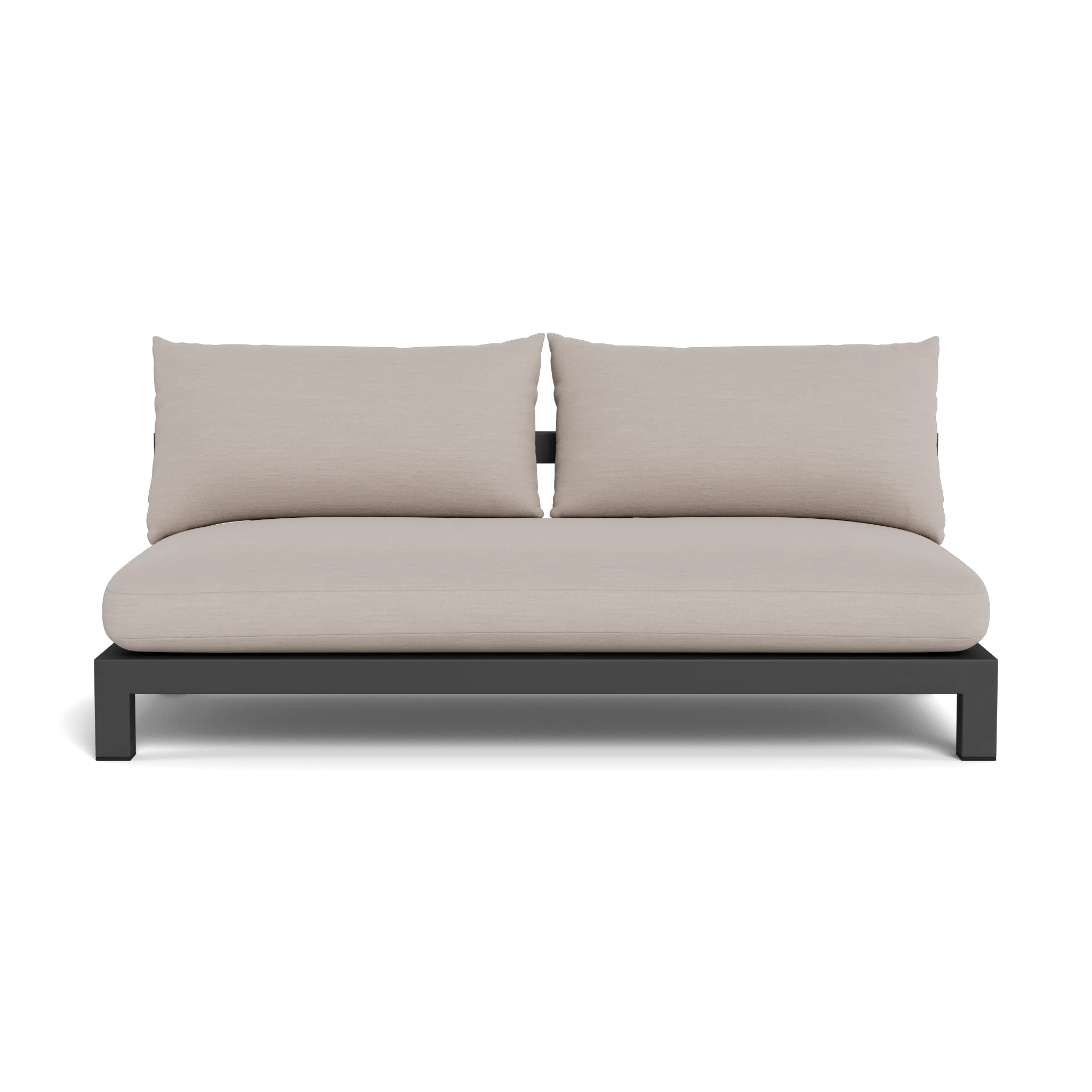 Pacific Aluminum 2 Seat Armless Sofa