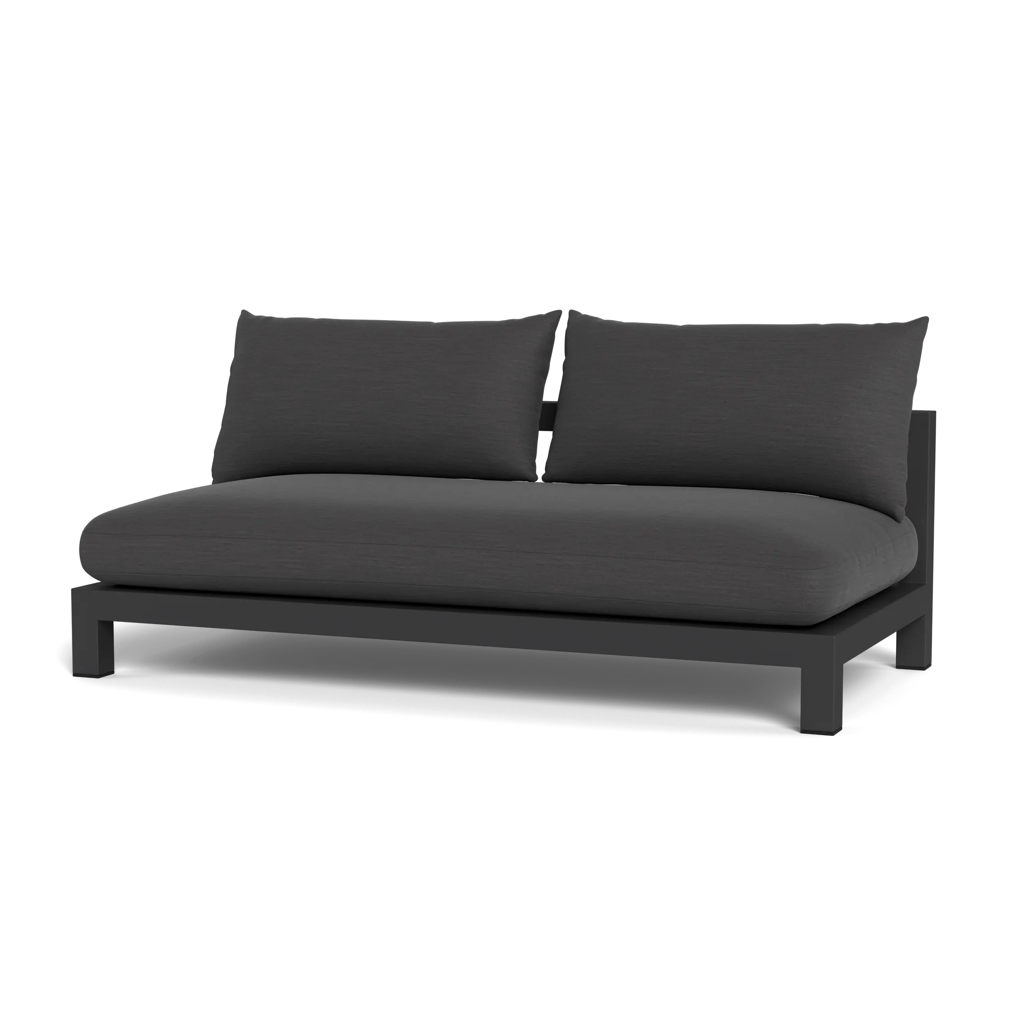 Pacific Aluminum 2 Seat Armless Sofa