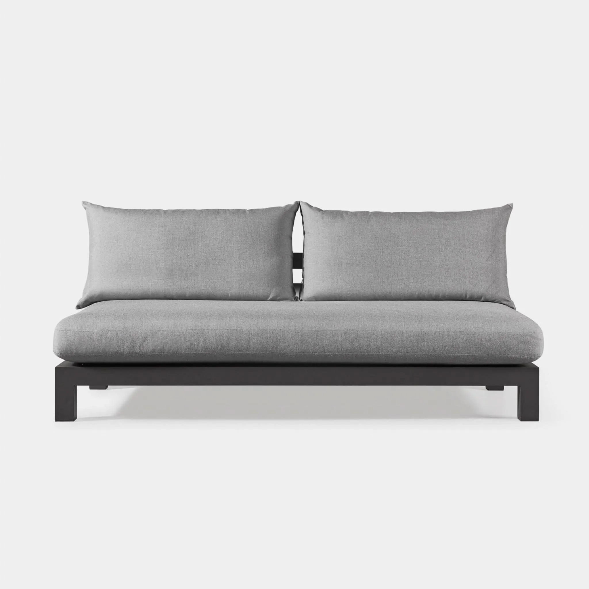 Pacific Aluminum 2 Seat Armless Sofa