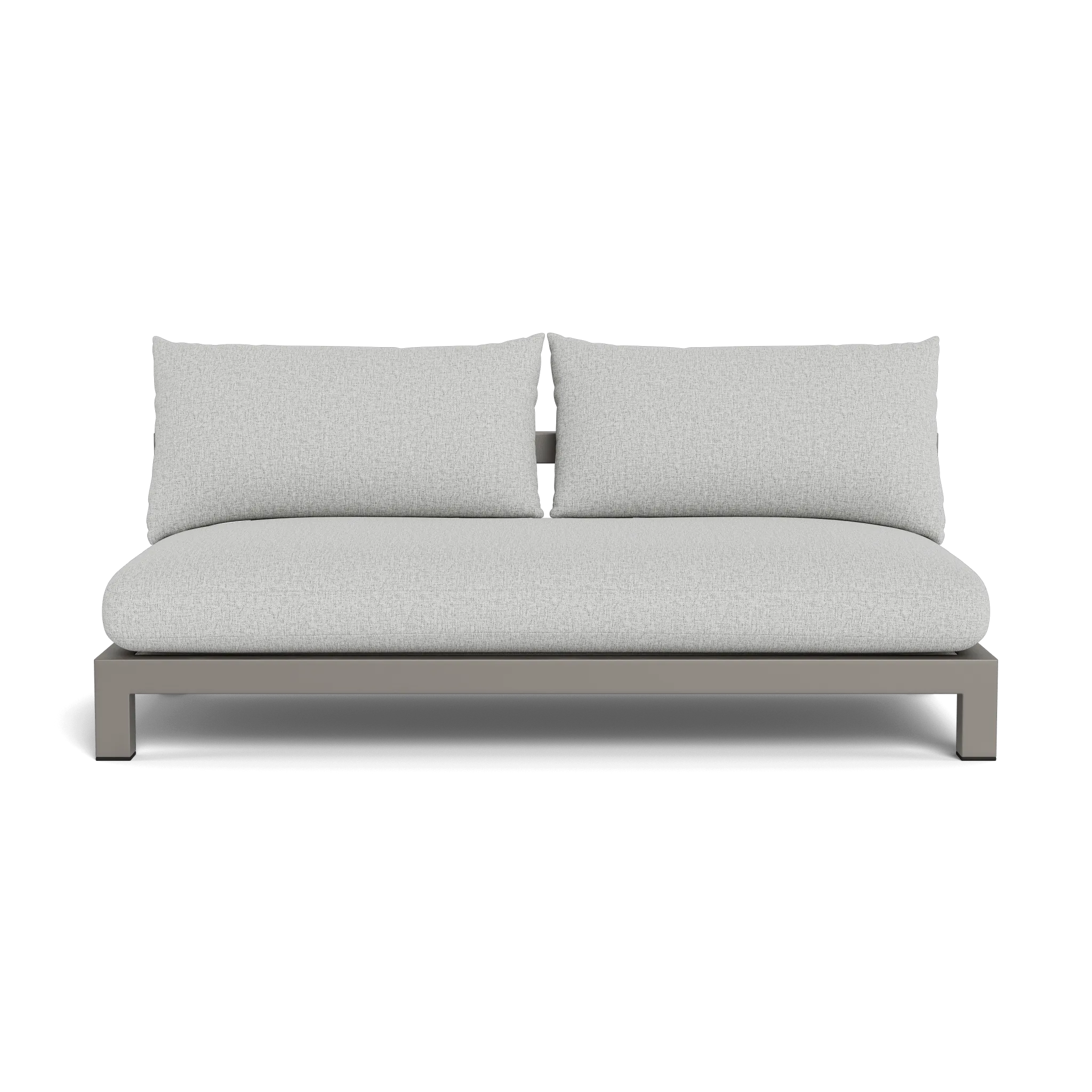 Pacific Aluminum 2 Seat Armless Sofa