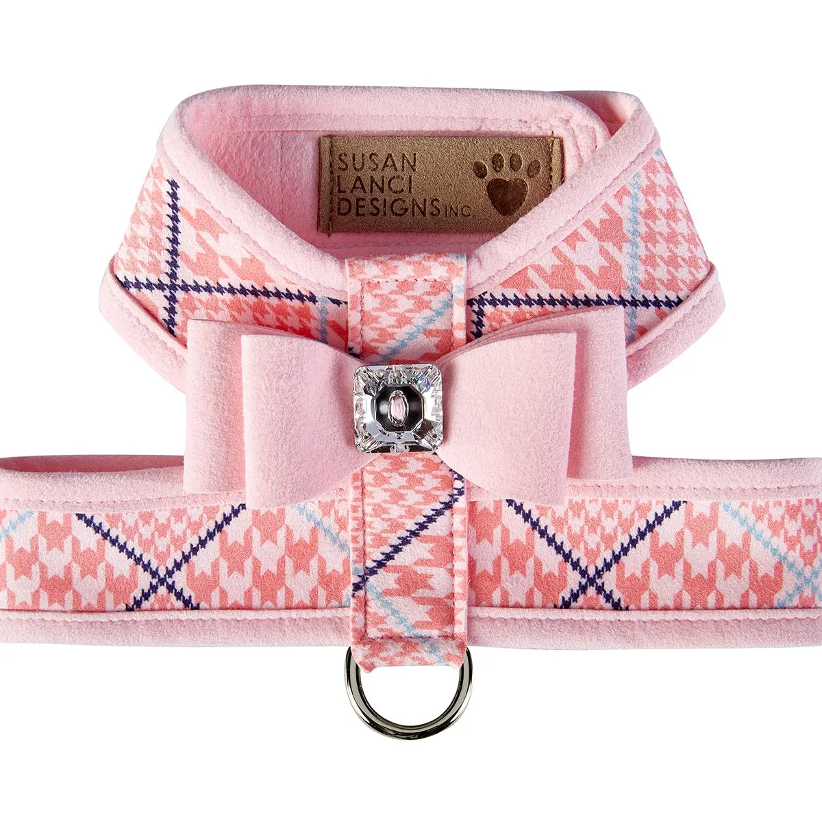 Puppy Pink Big Bow Tinkie Harness with Puppy Pink Trim