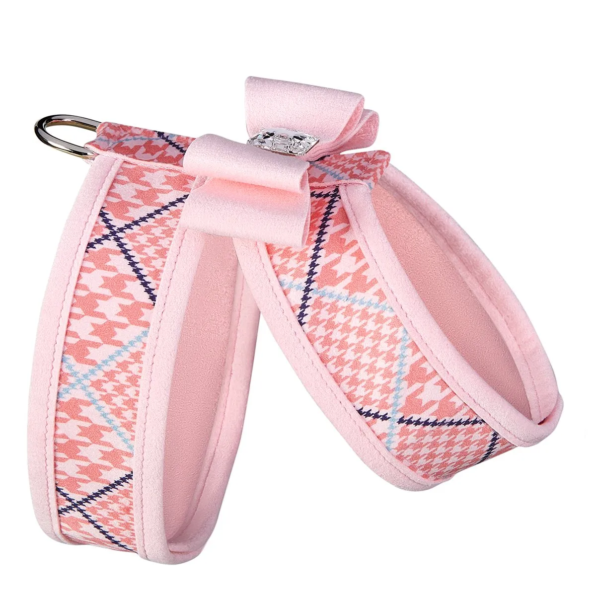 Puppy Pink Big Bow Tinkie Harness with Puppy Pink Trim