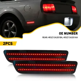 Rear Bumper LED Side Marker Light with Double-Row LED Bead Fit For 99-09 Ford Mustang