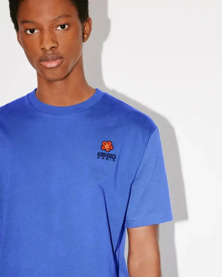 ROYAL BLUE BOKE FLOWER CREST T-SHIRT