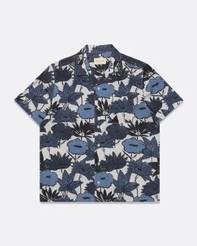 SELLECK SHIRT NAVY FLOWER COLLAGE