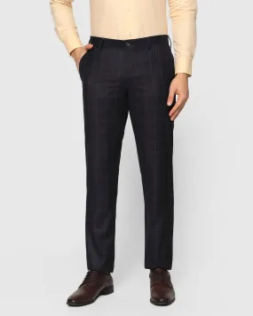 Slim Comfort B-95 Formal Navy Check Trouser - Rain