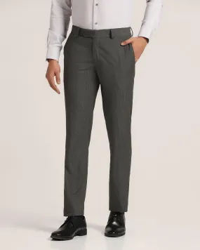 Slim Fit B-91 Formal Grey Striped Trouser - Verro