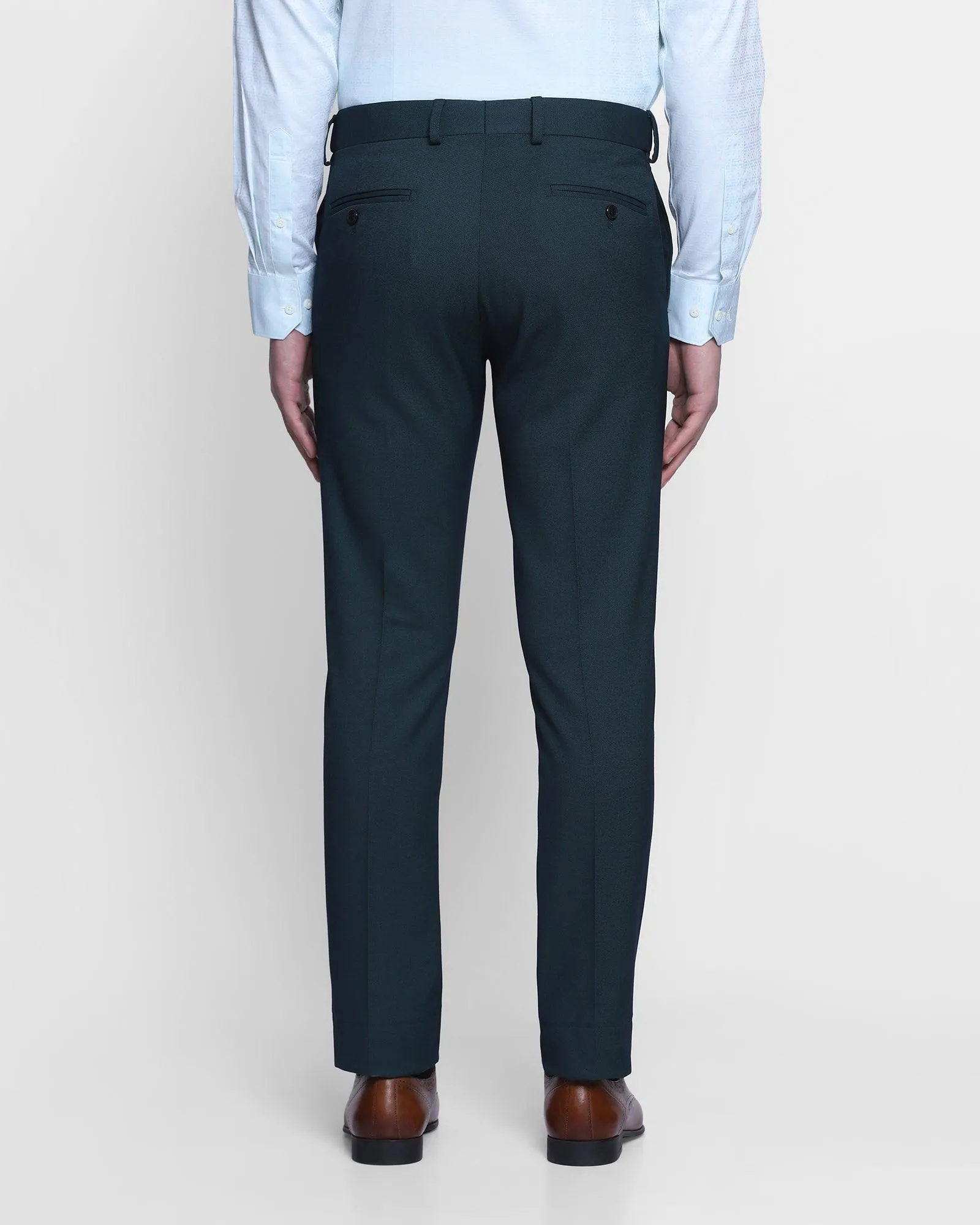 Slim Fit B-91 Formal Olive Textured Trouser - Biron