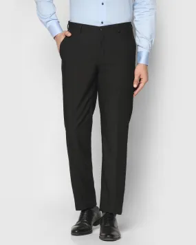 Straight B-90 Formal Black Textured Trouser - Facum