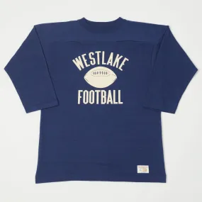 Warehouse & Co 4063 'West Lake' 3/4 Sleeve Football Tee - Navy