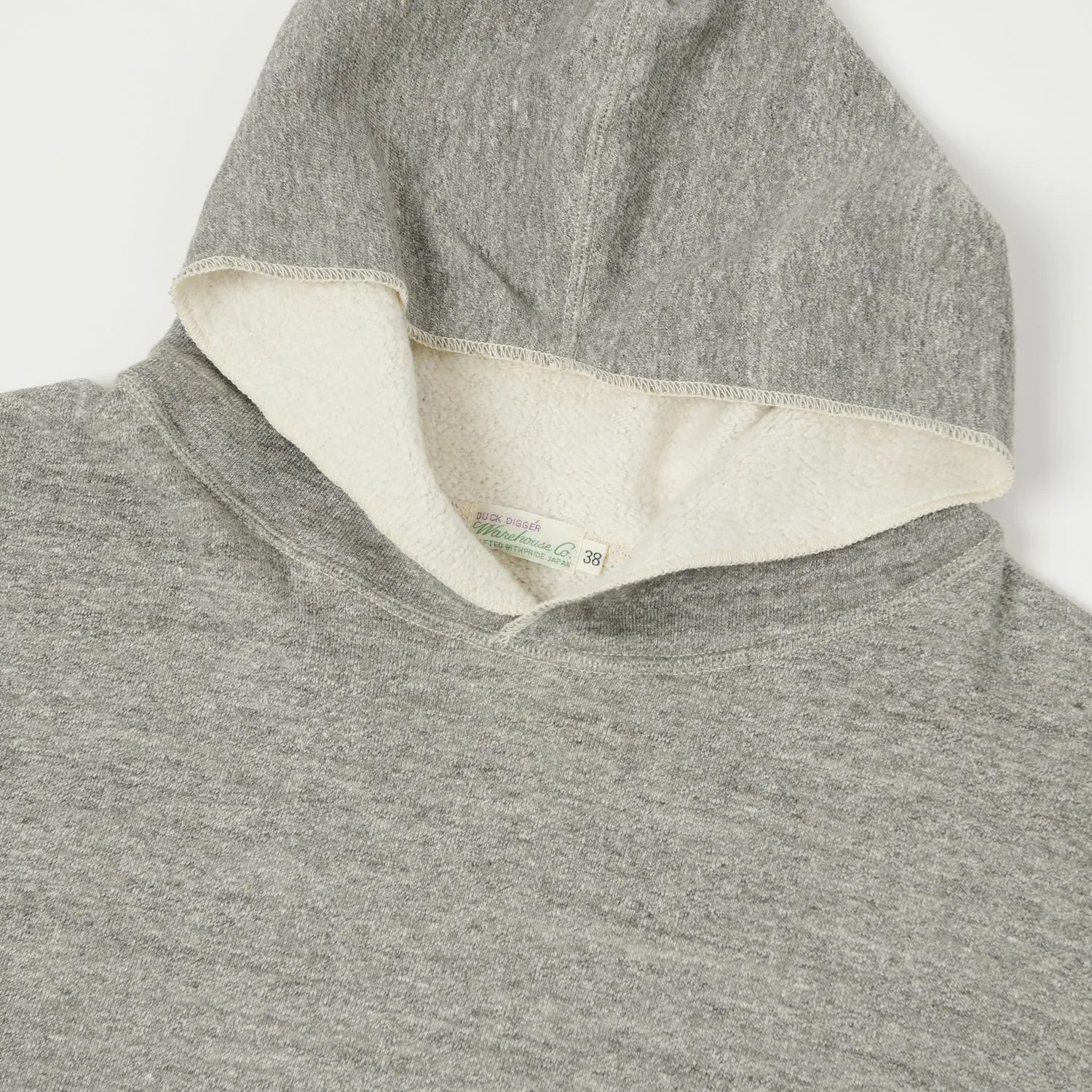 Warehouse & Co 453 Two Pocket Set-In Hooded Sweatshirt - Heather Grey